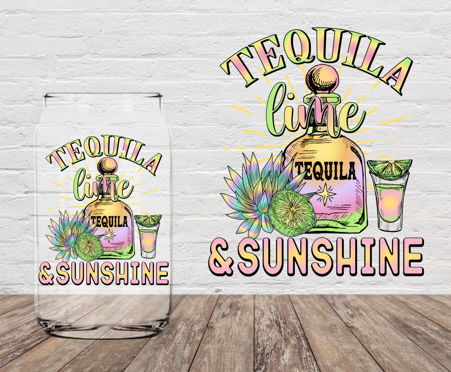 Tequila Lime & Sunshine  4" UV DTF