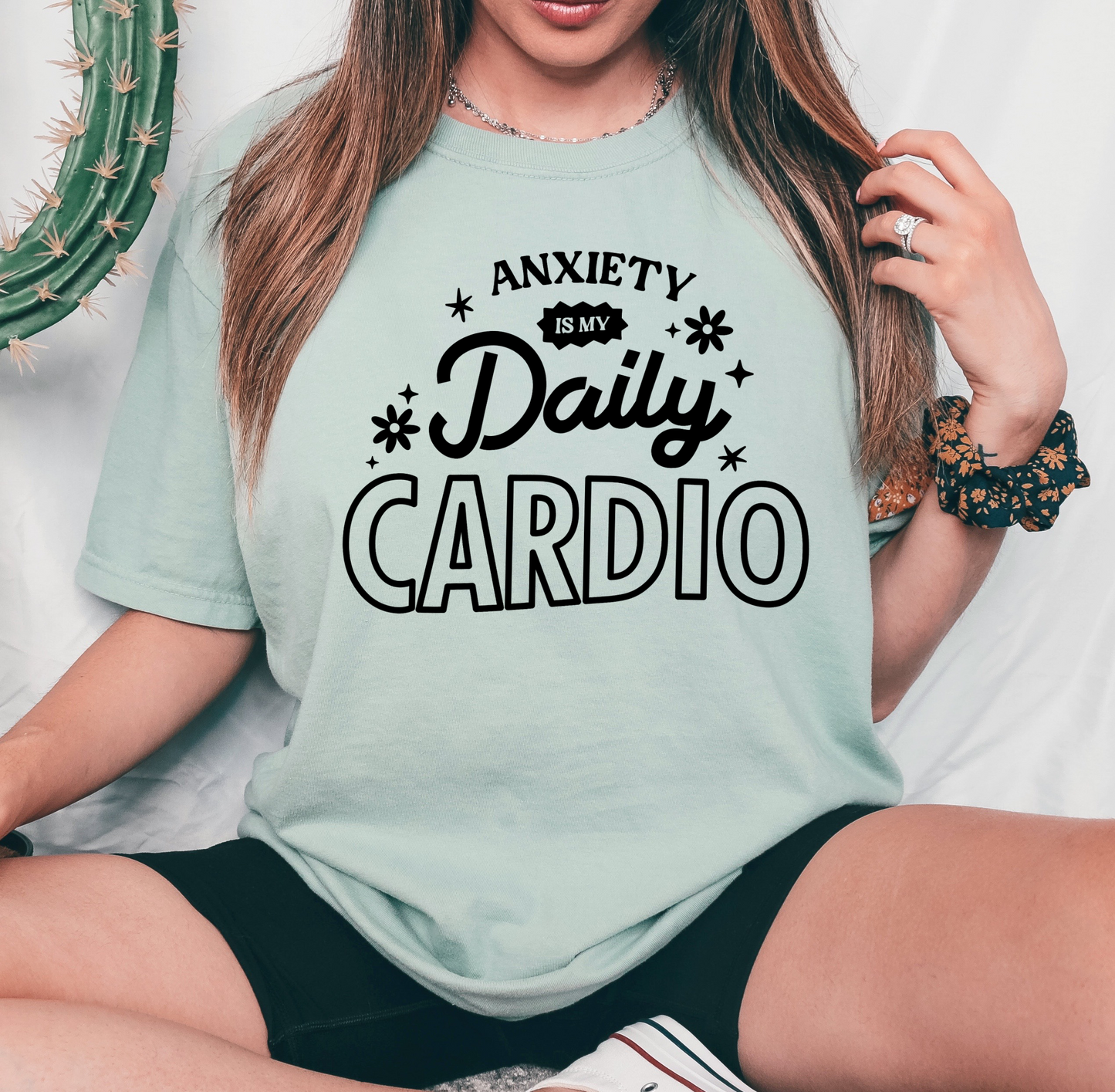 Anxiety Is My Daily Cardio Screen Print