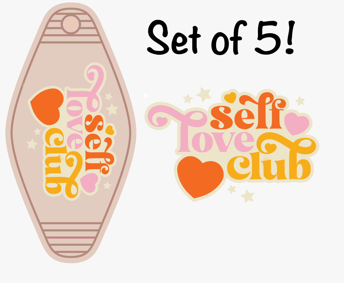 Self Love Club UV (MOTEL KEYCHAIN)