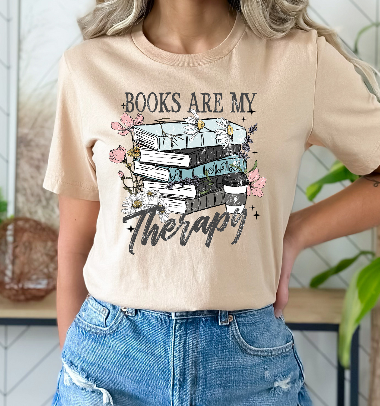 Books are my Therapy DTF Transfer