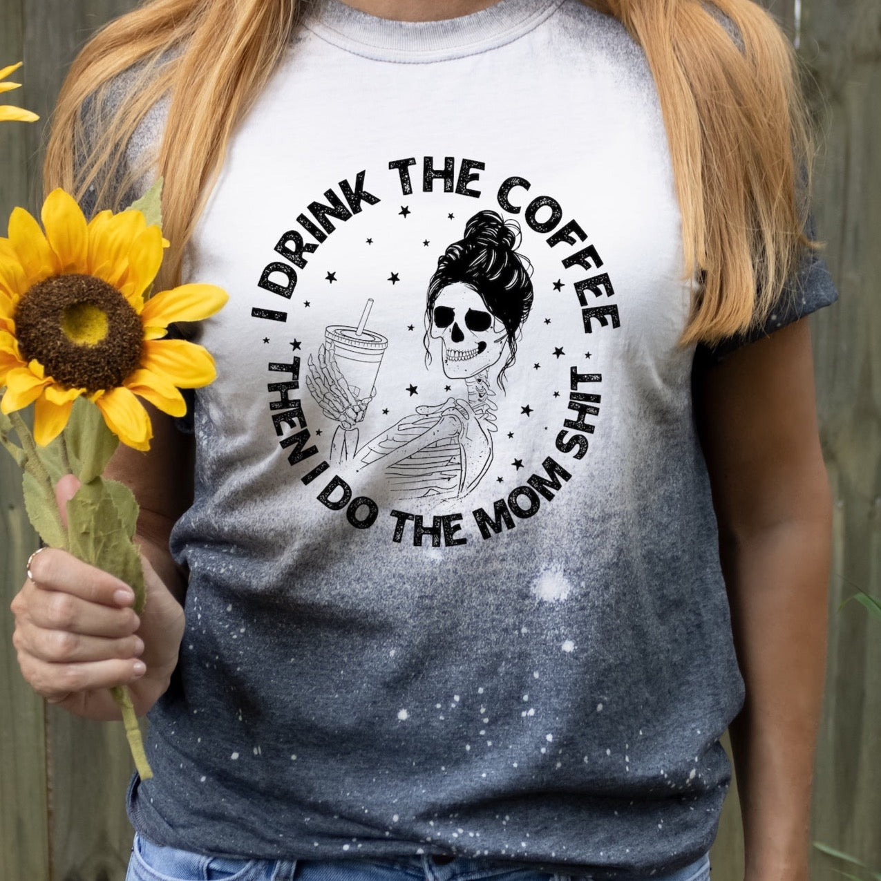 I Drink the Coffee Then Do Mom Screen Print Transfer