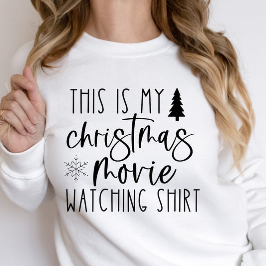 Movie Watching Shirt Screen Print Transfer