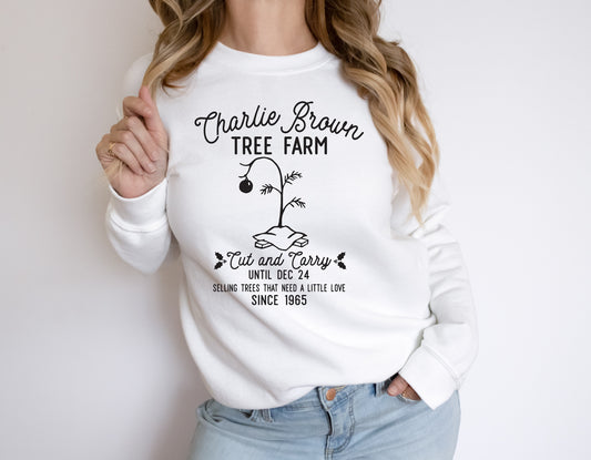 Charlie Tree Farm Single Color Screen Print Transfer