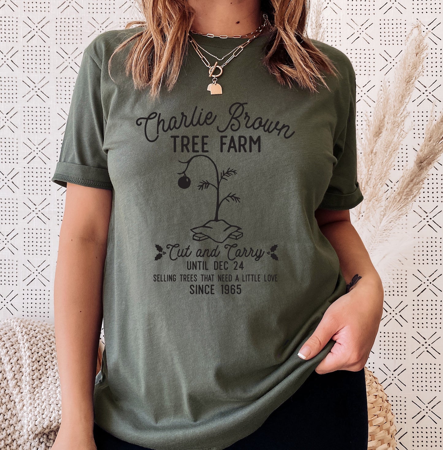 Charlie Tree Farm Single Color Screen Print Transfer